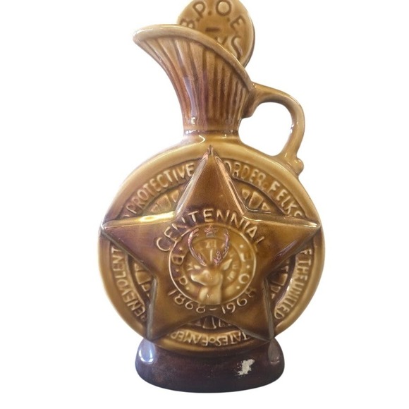 Jim Beam Other - Jim Beam BPOE Elks Centennial 1868-1968 Decanter Regal China Liquor Bottle Empty